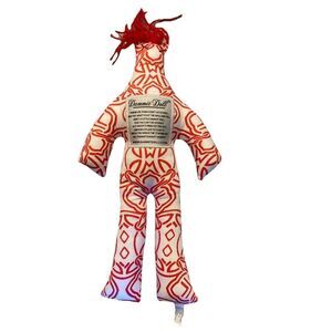 Dammit Doll Classic Stress Relief Therapy Red + White Plush Voodoo Doll 12"